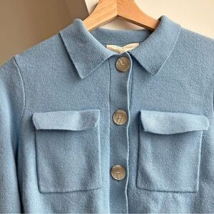 Sezane Betty Cardigan in Vintage Blue